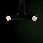 Zarcillos square cut plata 925