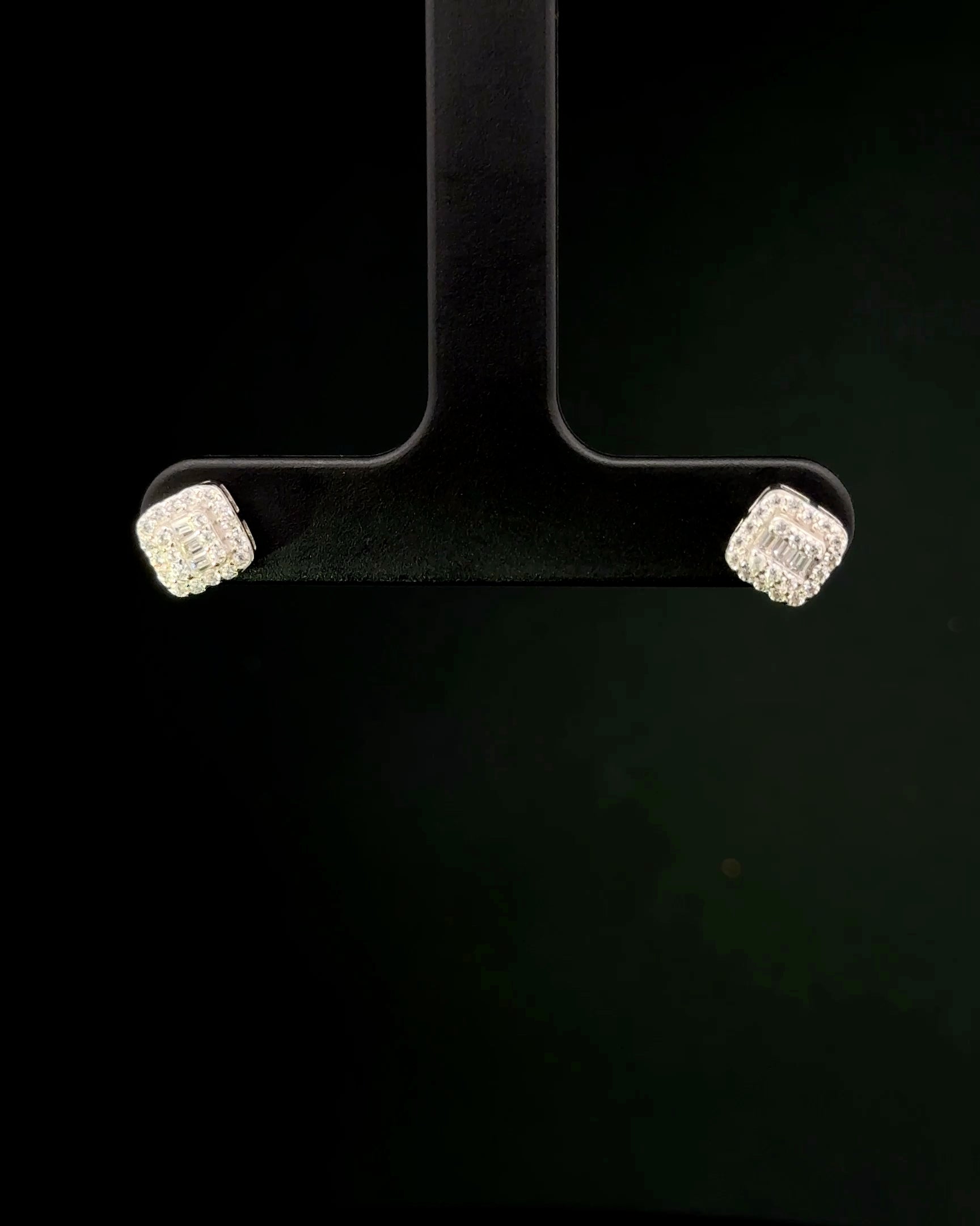 Zarcillos square cut plata 925