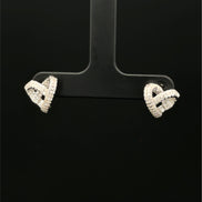 Zarcillos Corazón trenzado plata 925