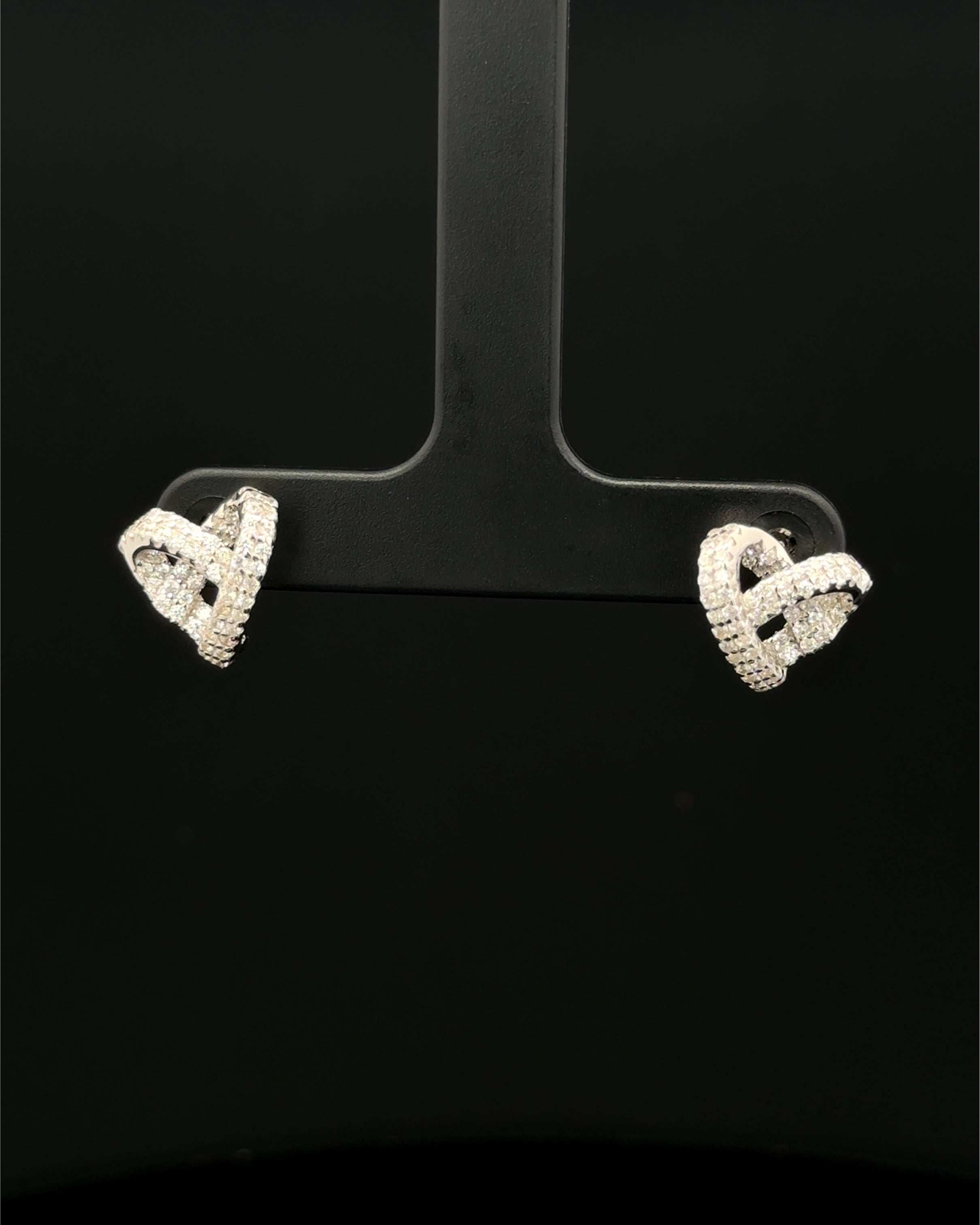 Zarcillos Corazón trenzado plata 925