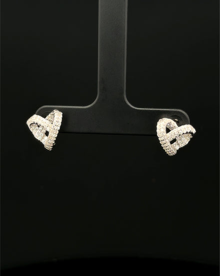 Zarcillos Corazón trenzado plata 925
