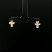 Zarcillos Cruz Plata 925