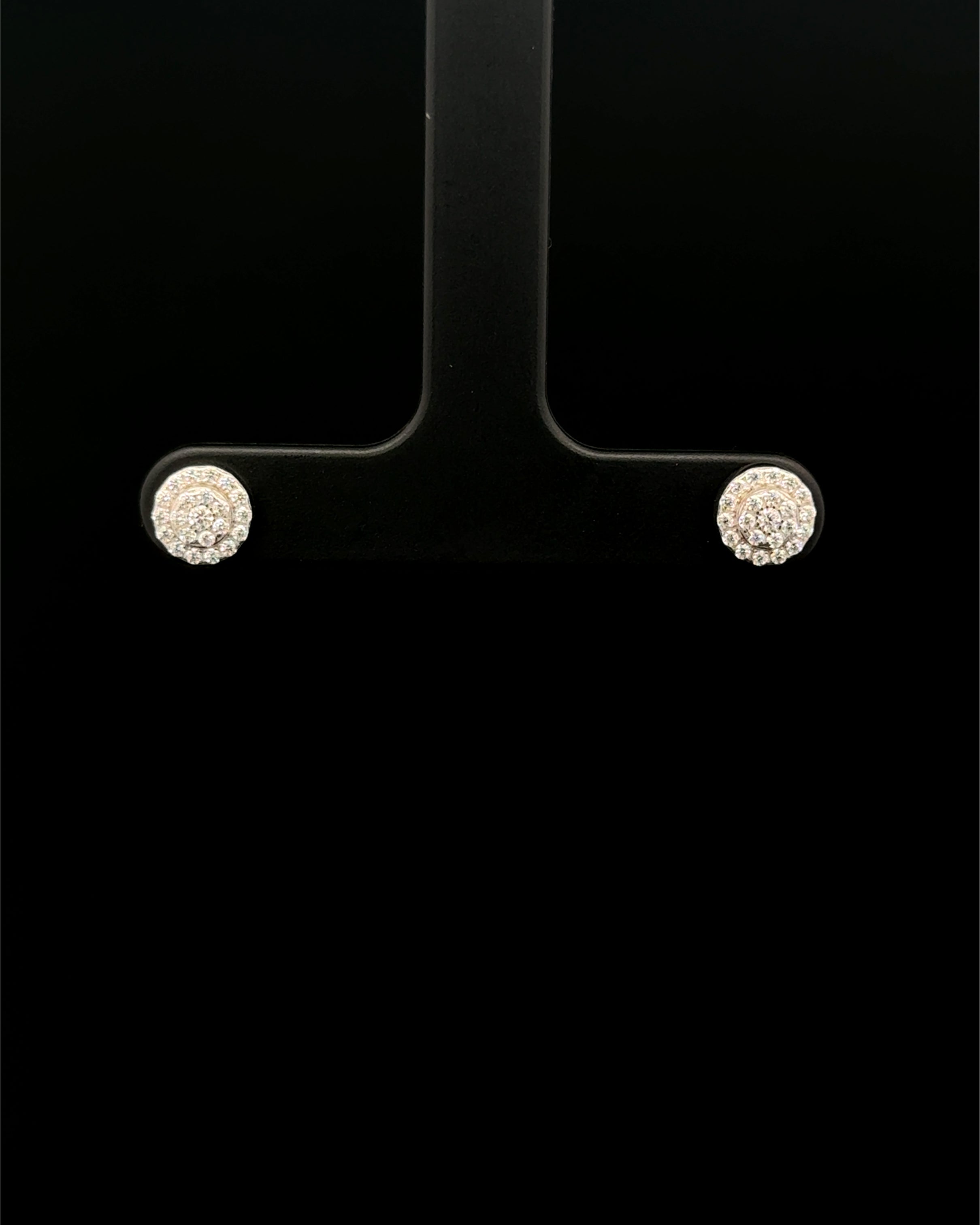 Zarcillos Círculo Brillante plata 925
