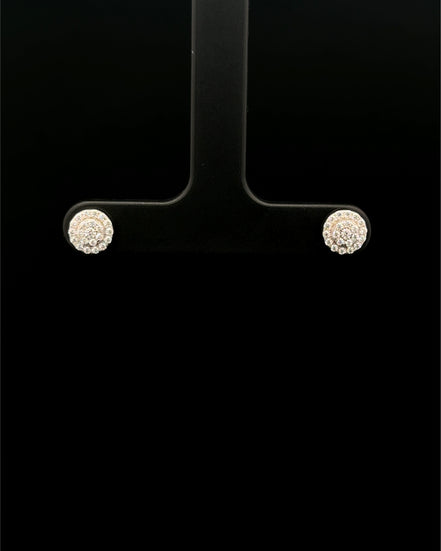Zarcillos Círculo Brillante plata 925