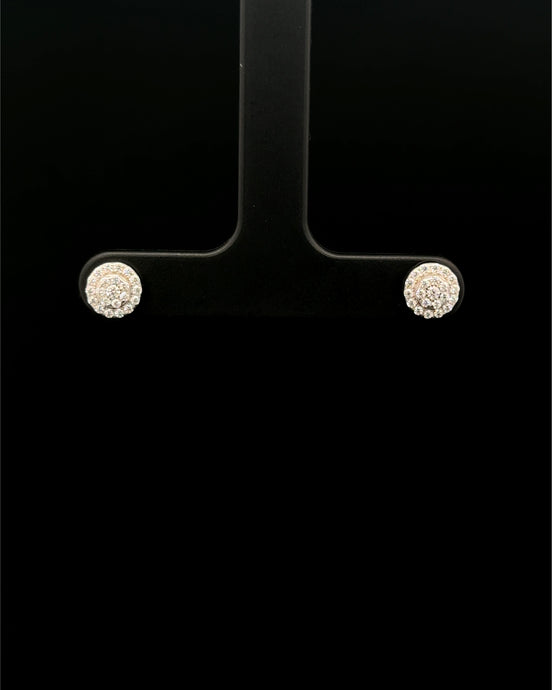 Zarcillos Círculo Brillante plata 925