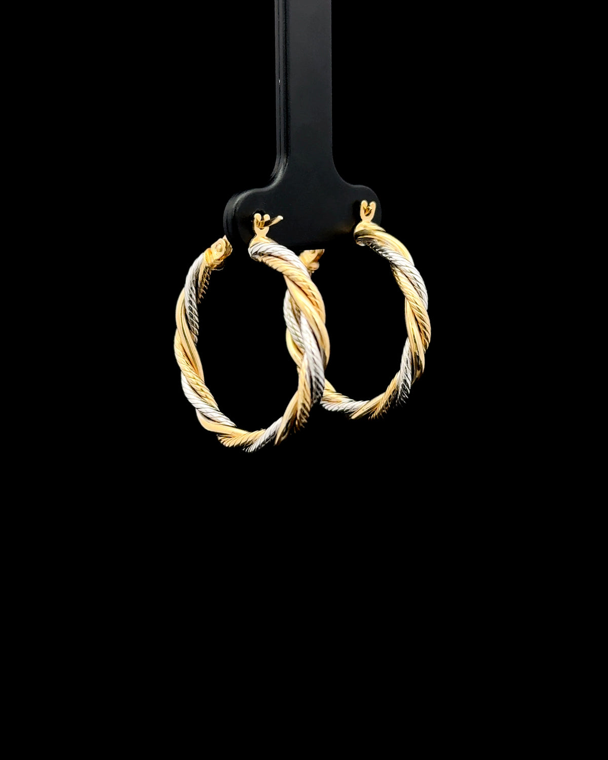 Argollas entochadas dos tonos