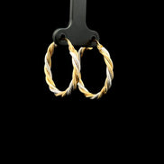 Argollas entochadas dos tonos