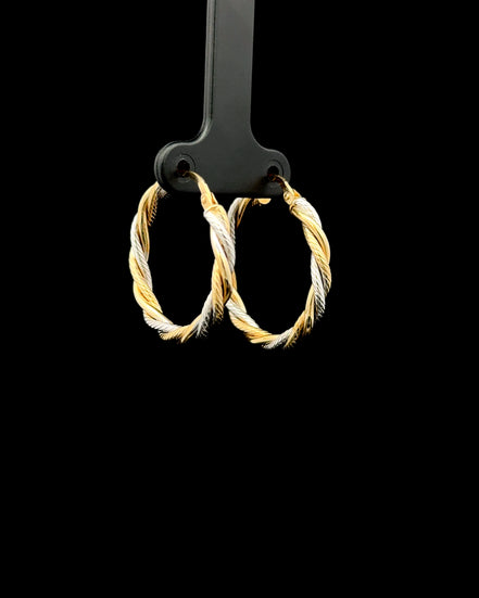 Argollas entochadas dos tonos