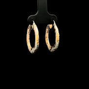 Argollas oro blanco diamantadas