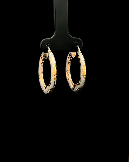 Argollas oro blanco diamantadas