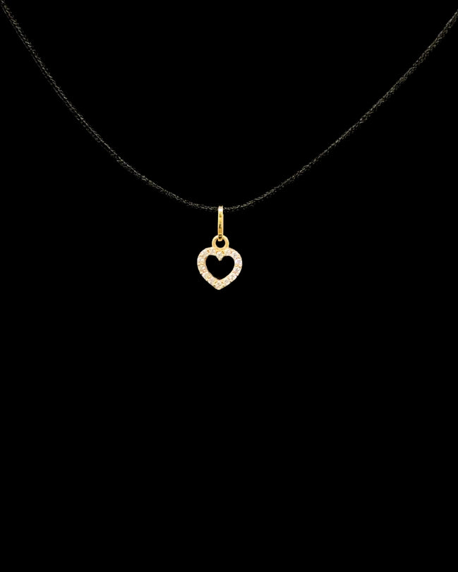 Dije corazón brillante mini